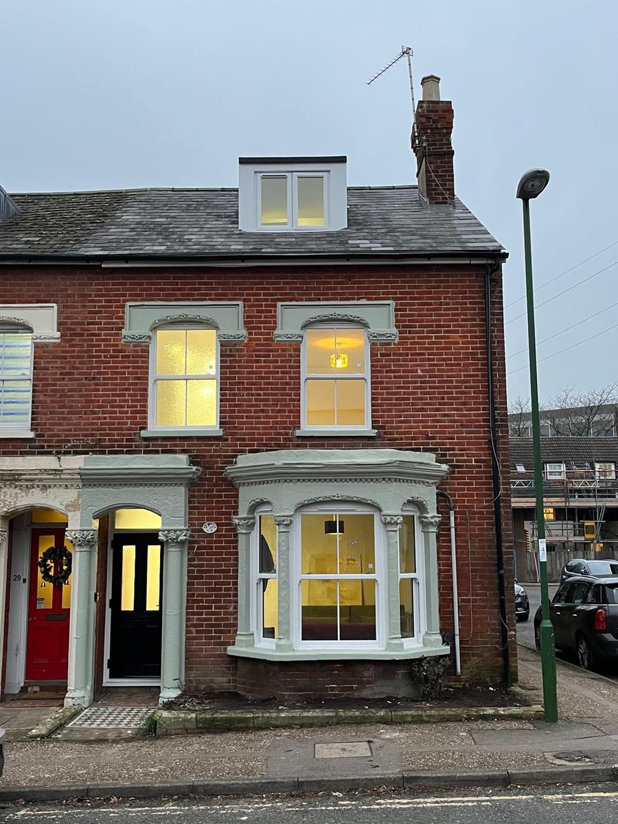 Front of 31 Barttelot Road, Horsham, after completion